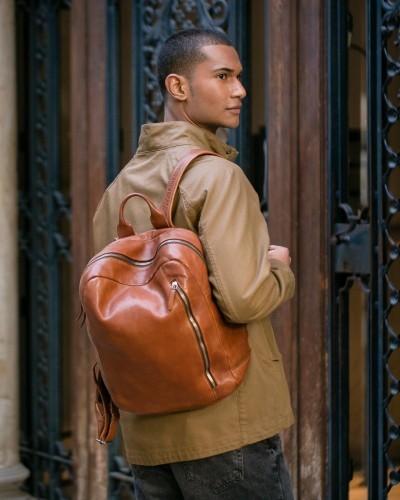 Leather backpack BIBA Gary
