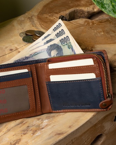 MIC15 Michigan collection horizontal wallet w/ zipper slot